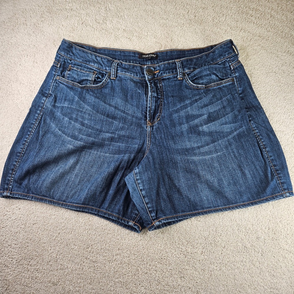 Women's Dear John Denim Wide Leg Shorts 16W Jean‎ Pockets Casual Trendy Summer